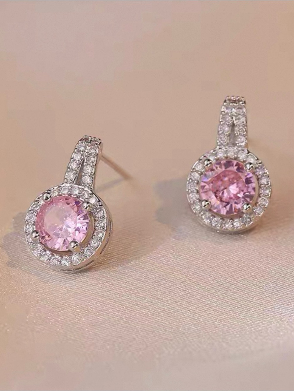 kate spade Pink Crystal Drop Stud Earrings